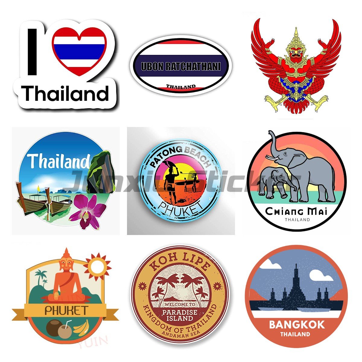 Car Accessories Thailand - Autocollant de voiture drapeau National thaïlandais,