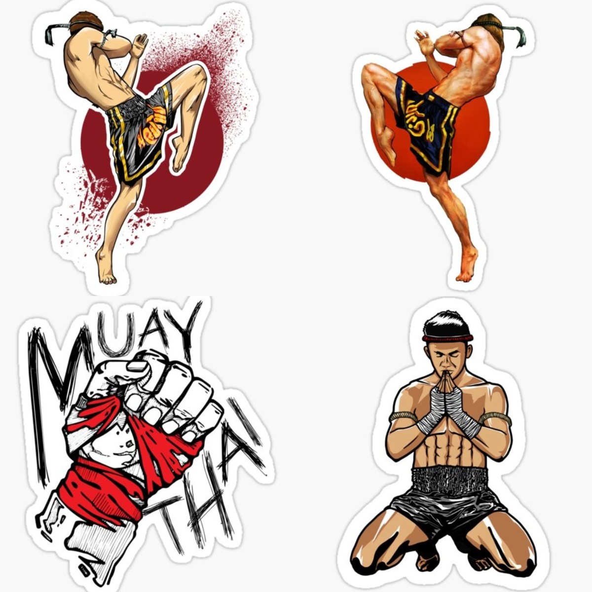 Car Accessories Thailand - Muay Thai autocollants de voiture crème